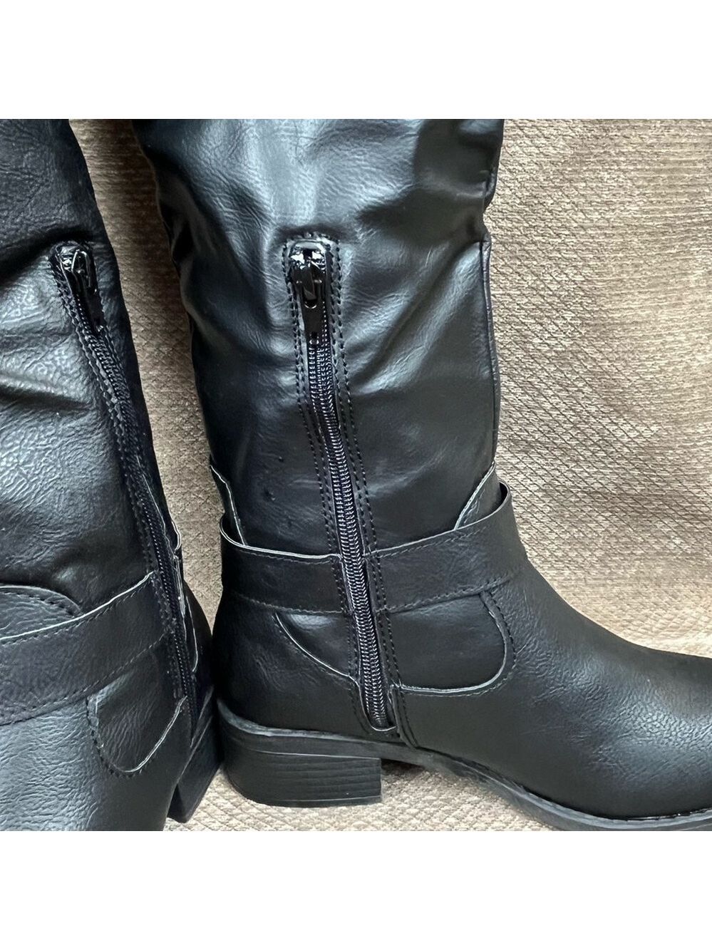Rampage Matangi Black Smith Women’s Faux Leather Boots size 7. New in Box - Picture 8 of 14